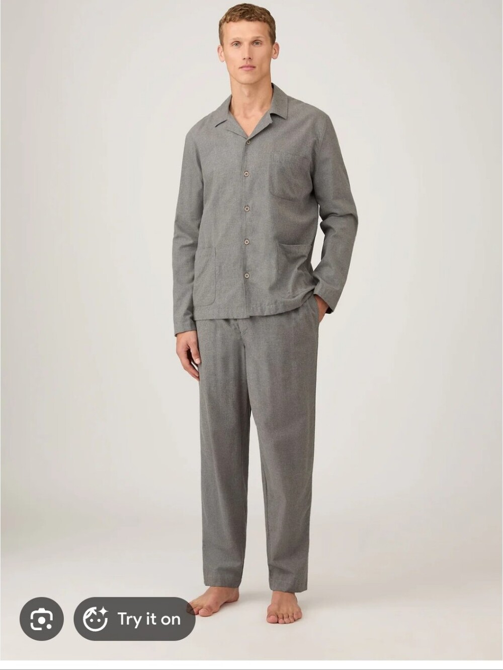 Club Room Mens Dark Gray Two-Piece Lounge Set Size Medium